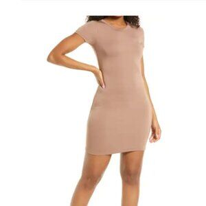 Naked Wardrobe Women's Crewneck Short Sleeve Minidress Size: M